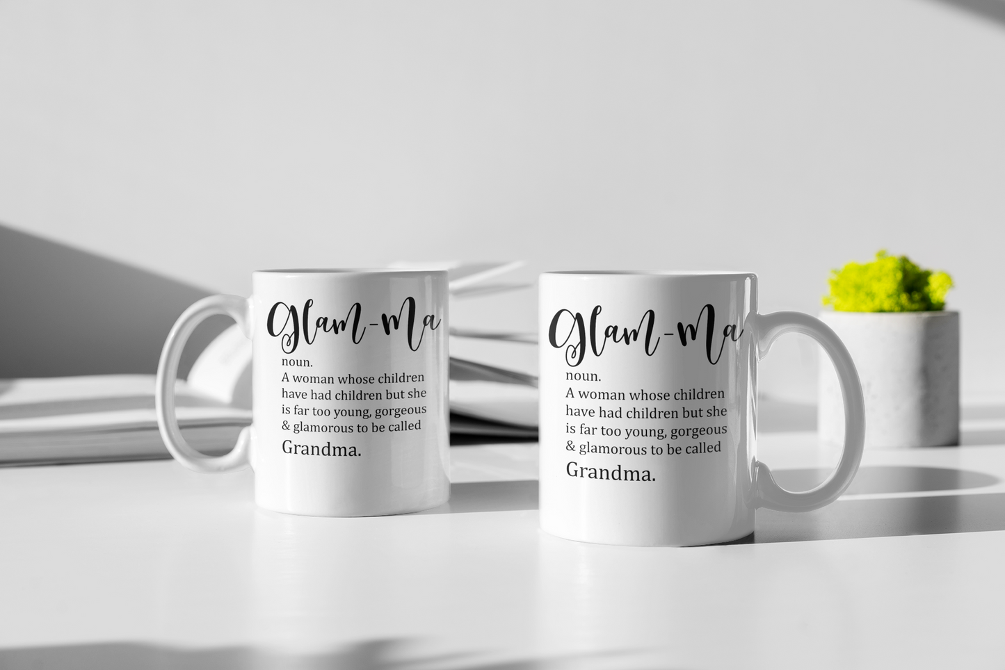 "Glam-Ma" White Ceramic Mug